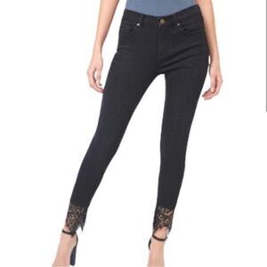 Driftwood Jackie Black Wash Lace Jeans